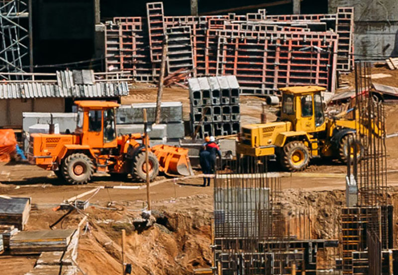 Construction site monitored by a deployable surveillance system