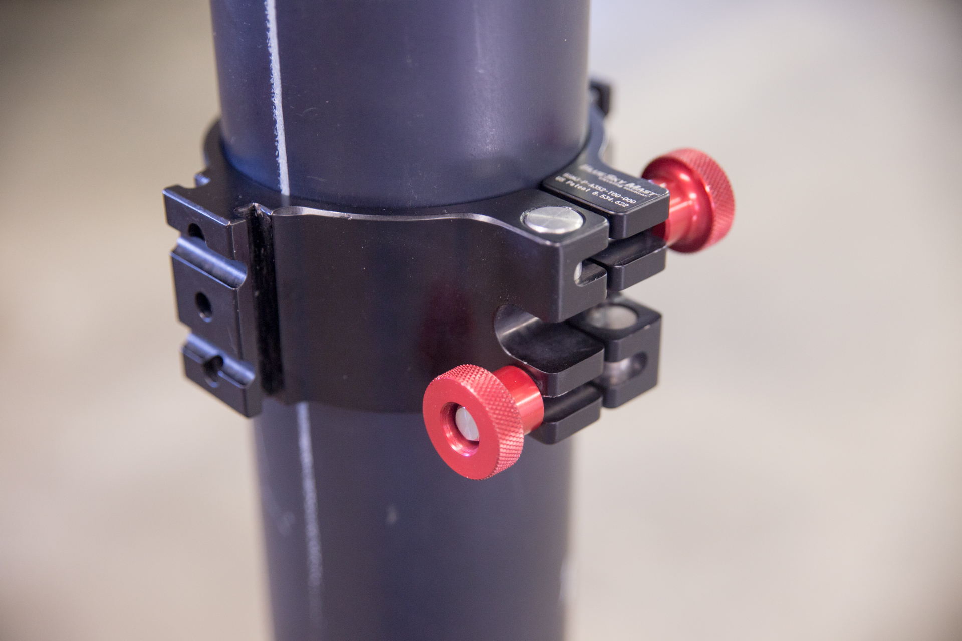 SentryPODS Mast Collar securely installed around a mast pole