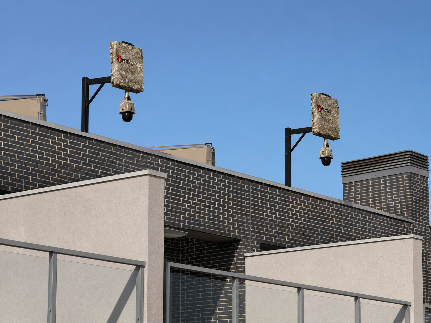 Rooftop mounts on building