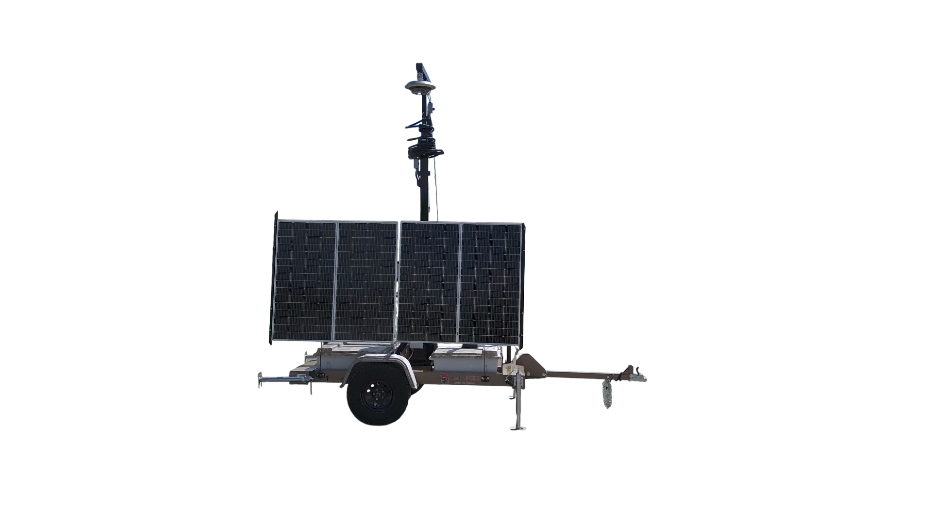 Interactive 360-degree view of the Chariot solar surveillance trailer