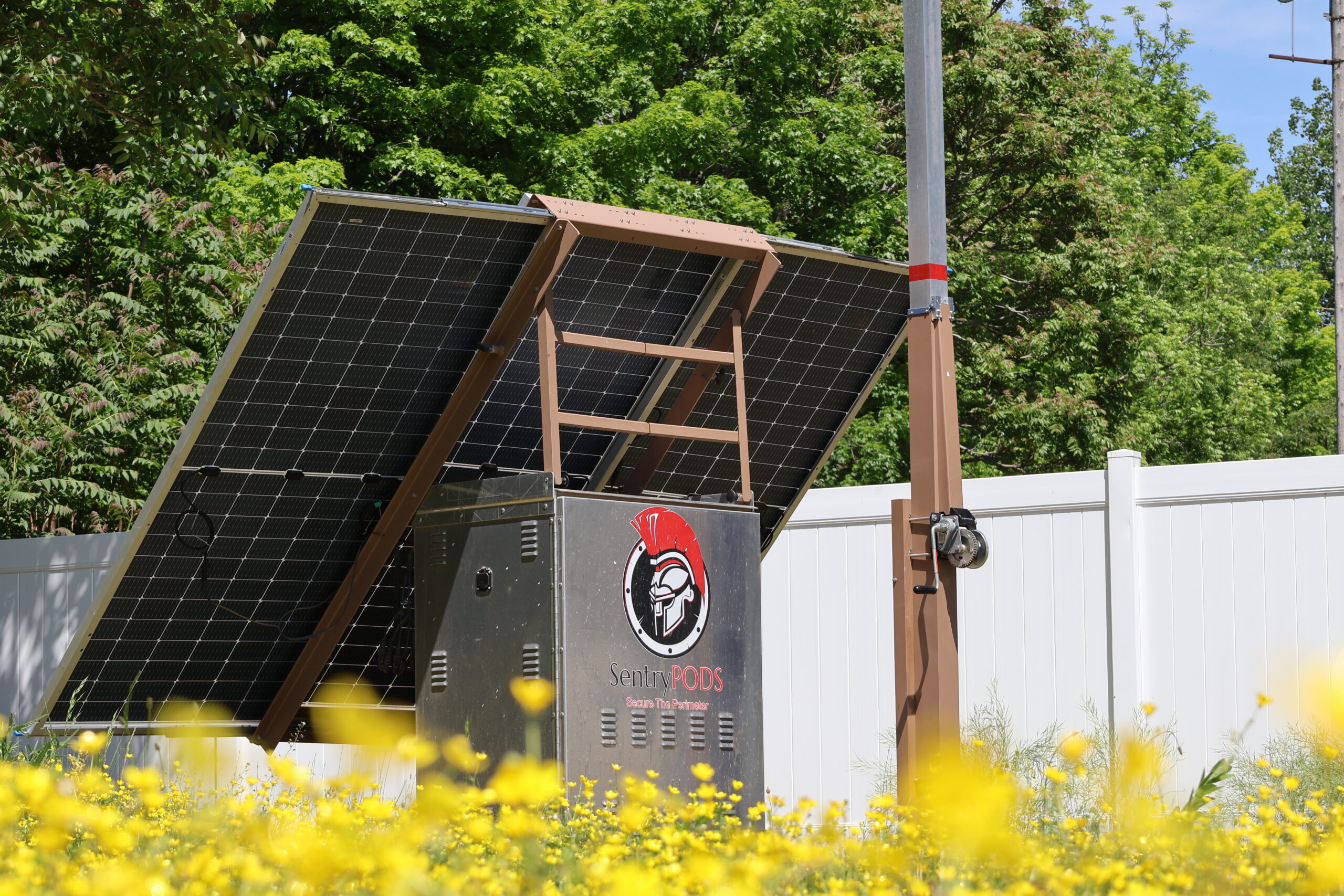 SentryPODS surveillance unit deployed in the field