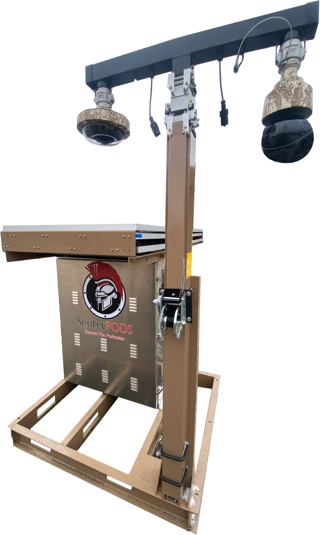 Spartan portable solar surveillance skid