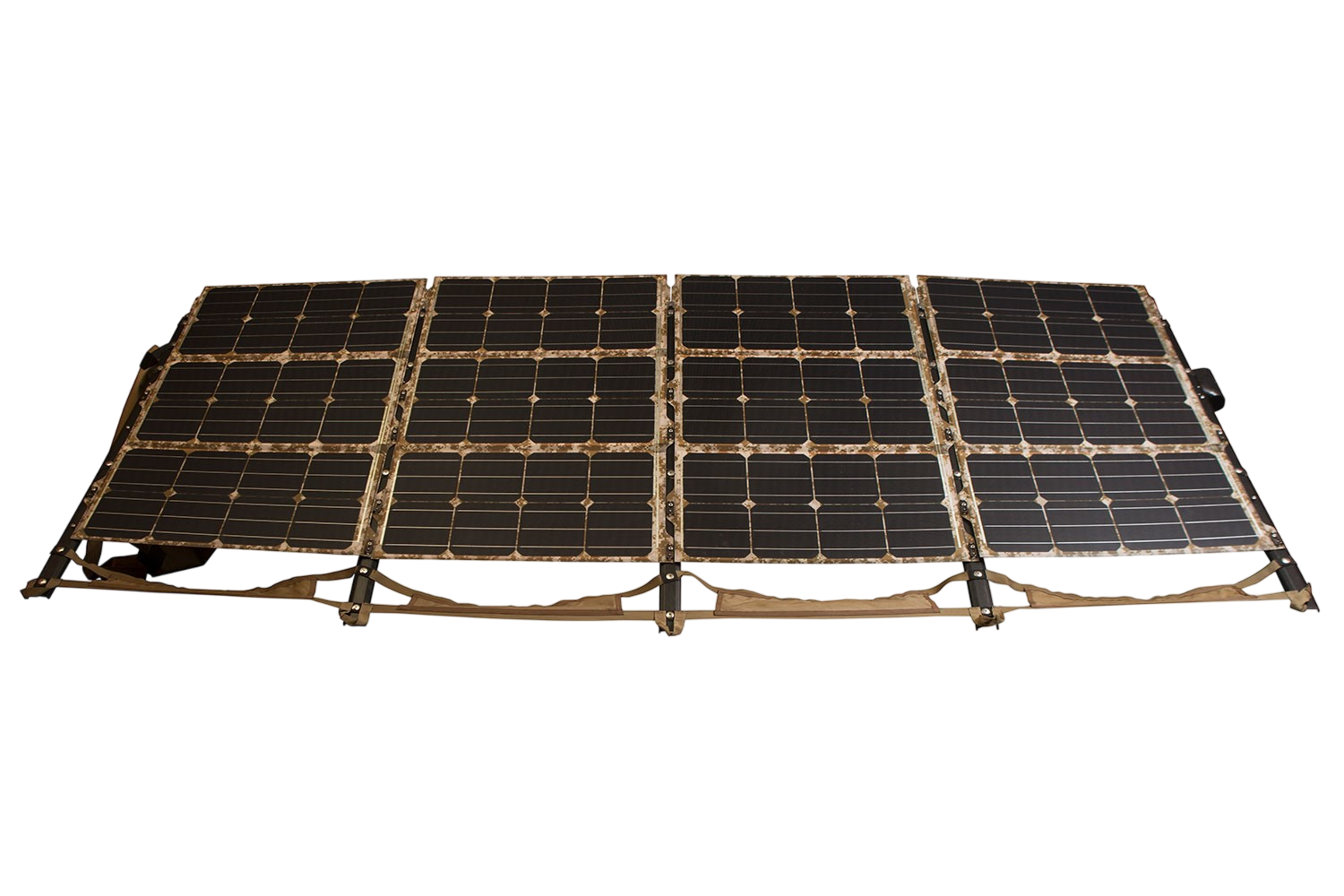 Front view of a SentryPODS surveillance solar-panel kit