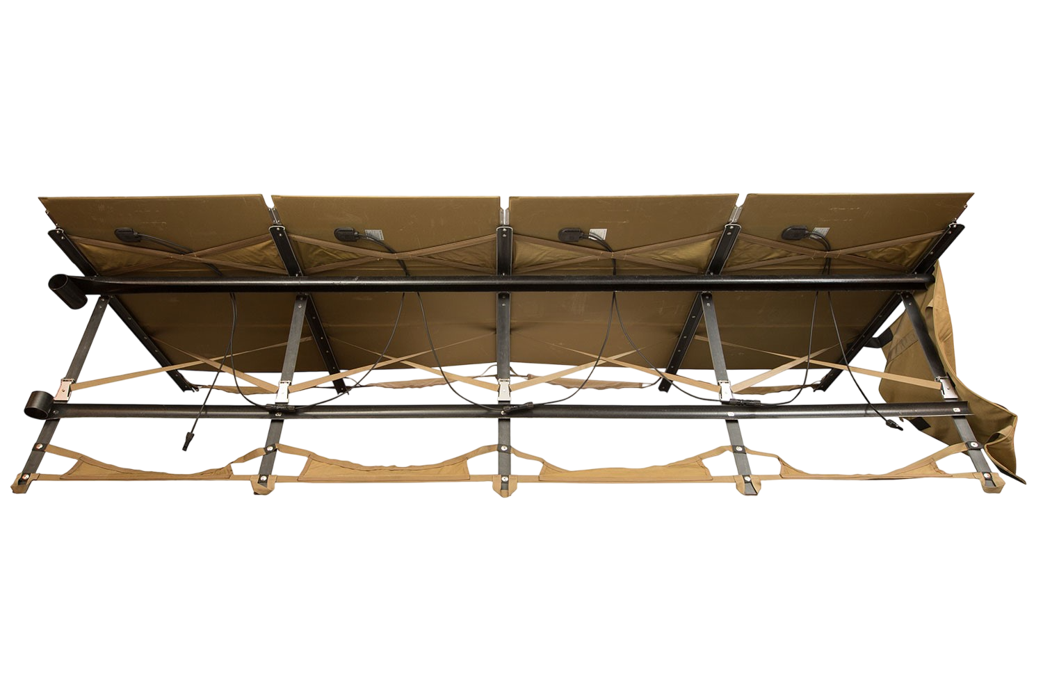 Rear mounting structure of the SentryPODS solar-panel kit