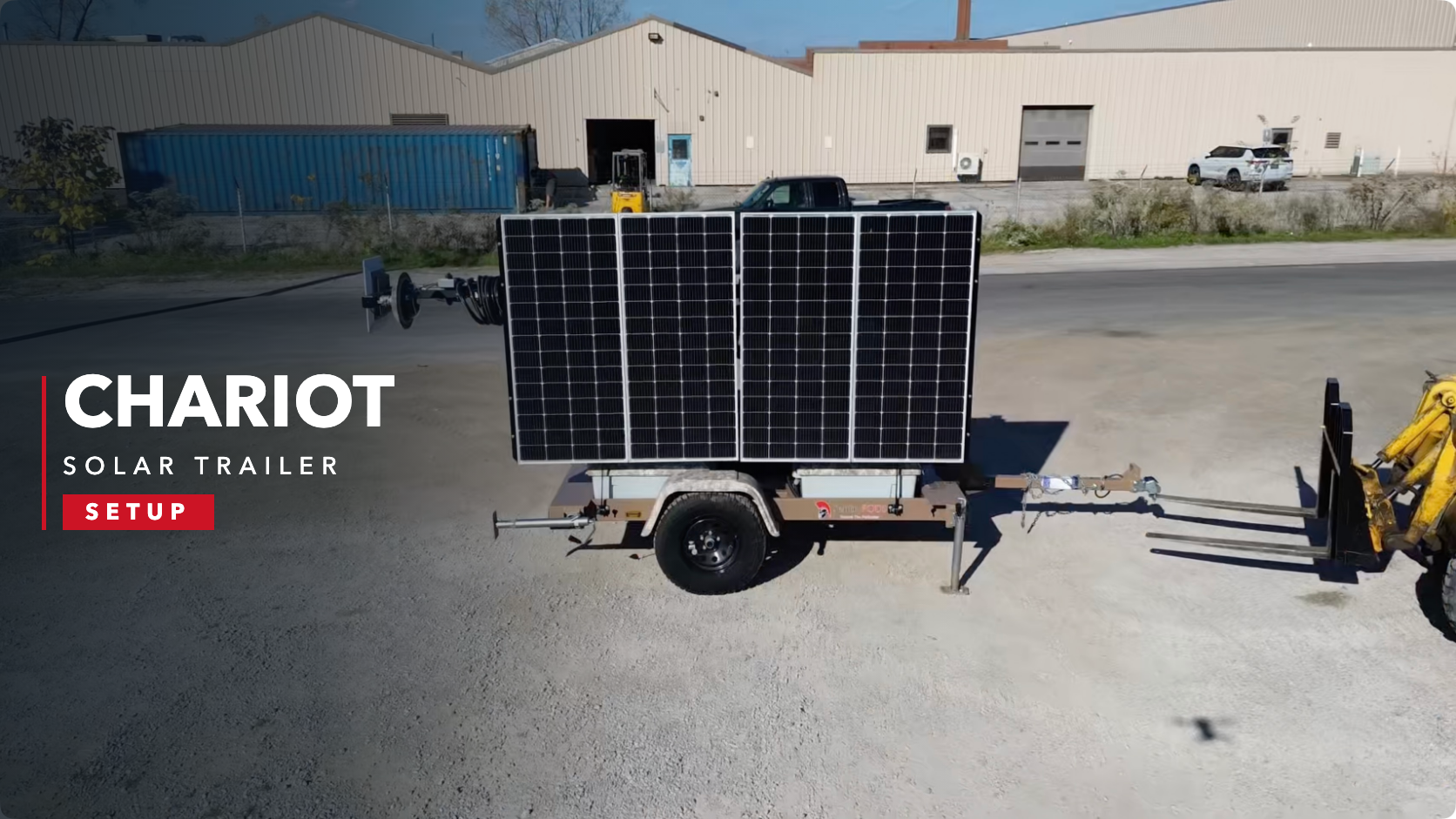 Chariot solar trailer setup